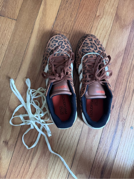 adidas Shoes - adidas Leopard-Print Sneakers in Brown and White